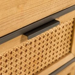 Red Living Sideboard Kisumu - Wiener Geflecht / Eisen - Braun / Schwarz -BÜROMÖBEL Verkaufsgeschäft 1000363968 220714 070 DETAILS P000000001000363968