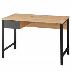 Fashion For Home Schreibtisch Leox - Graphit / Eiche Artisan Dekor