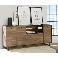 Red Living Sideboard Trylith I - Eiche Rustikal Dekor / Schwarz -BÜROMÖBEL Verkaufsgeschäft 1000364622 220719 021 MOOD DETAILS P000000001000364622 mood