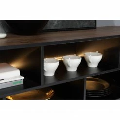 Red Living Sideboard Trylith II - Eiche Rustikal Dekor / Schwarz -BÜROMÖBEL Verkaufsgeschäft 1000364623 220719 060 DETAILS P000000001000364623