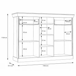 Ridgevalley Sideboard Boolamore II - Eiche Dekor -BÜROMÖBEL Verkaufsgeschäft 1000364895 220722 501 SKETCH DETAILS P000000001000364895 sketch