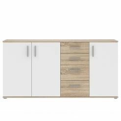 Loftscape Sideboard Kiltealy - Weiß / Eiche Sonoma Dekor -BÜROMÖBEL Verkaufsgeschäft 1000364909 220722 030 DETAILS P000000001000364909