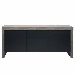 Temahome Sideboard Kobe I - Schwarz / Beton Dekor -BÜROMÖBEL Verkaufsgeschäft 1000366655 220906 030 DETAILS P000000001000366655