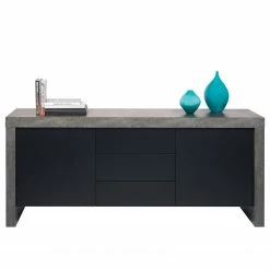Temahome Sideboard Kobe I - Schwarz / Beton Dekor -BÜROMÖBEL Verkaufsgeschäft 1000366655 220906 060 DETAILS P000000001000366655