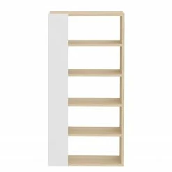 Temahome Regal Ella - Echtholzfurnier - Weiß / Eiche -BÜROMÖBEL Verkaufsgeschäft 1000366656 220906 050 DETAILS P000000001000366656