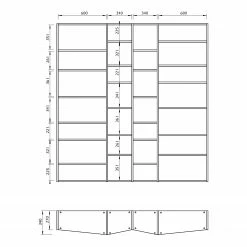 Temahome Regal Maze VI - Weiß -BÜROMÖBEL Verkaufsgeschäft 1000366659 220906 501 SKETCH DETAILS P000000001000366659 sketch