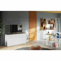 Temahome Sideboard Join IV - Weiß / Nussbaum -BÜROMÖBEL Verkaufsgeschäft 1000366692 220906 021 MOOD DETAILS P000000001000366692 mood