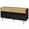 Temahome Sideboard Radio - Echtholzfurnier - Schwarz / Eiche