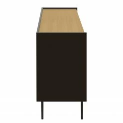 Temahome Sideboard Radio - Echtholzfurnier - Schwarz / Eiche -BÜROMÖBEL Verkaufsgeschäft 1000366695 220906 050 DETAILS P000000001000366695