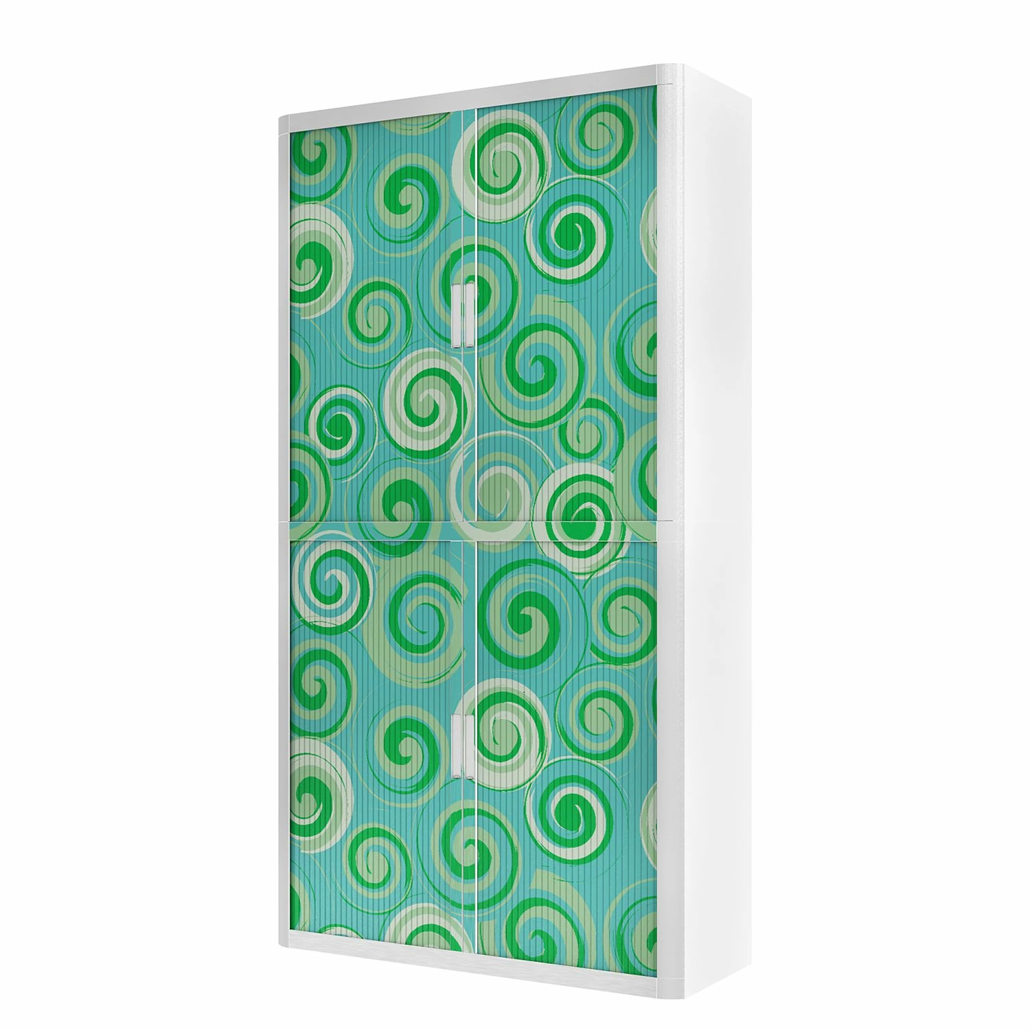 EasyOffice by Paperflow Rollladenschrank easyOffice Graphique II - Hellblau / Grün - Höhe: 204 cm 3 EasyOffice by Paperflow Rollladenschrank easyOffice Graphique II - Hellblau / Grün - Höhe: 204 cm