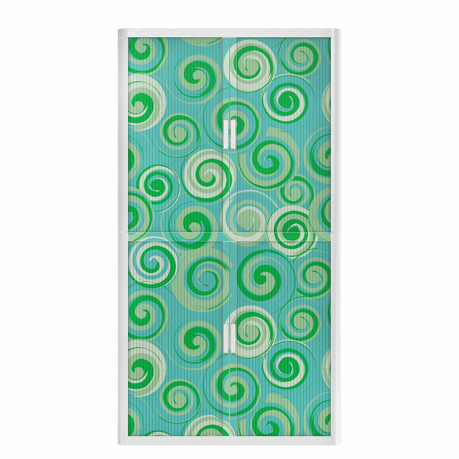 EasyOffice by Paperflow Rollladenschrank easyOffice Graphique II - Hellblau / Grün - Höhe: 204 cm 4 EasyOffice by Paperflow Rollladenschrank easyOffice Graphique II - Hellblau / Grün - Höhe: 204 cm – Bild 2