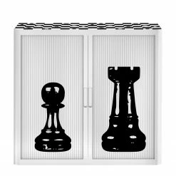 EasyOffice by Paperflow Aktenschrank easyOffice Noire et Blanc X - Schwarz / Weiß -BÜROMÖBEL Verkaufsgeschäft aktenschrank easyoffice noire et blanc x 1889558