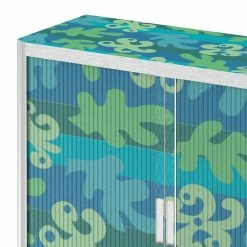 EasyOffice by Paperflow Rollladenschrank easyOffice - Papier Peints III - Blau / Grün - Höhe: 104 cm -BÜROMÖBEL Verkaufsgeschäft aktenschrank easyoffice papier peints iii 104 cm 1892858