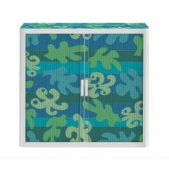 EasyOffice by Paperflow Rollladenschrank easyOffice - Papier Peints III - Blau / Grün - Höhe: 104 cm -BÜROMÖBEL Verkaufsgeschäft aktenschrank easyoffice papier peints iii 104 cm 1892862