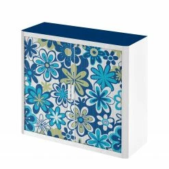 EasyOffice by Paperflow Rollladenschrank easyOffice - Papier Peints V - Blau - Höhe: 104 cm