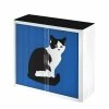 EasyOffice by Paperflow Rollladenschrank easyOffice Pop Art Cat - Weiß / Blau -BÜROMÖBEL Verkaufsgeschäft aktenschrank easyoffice pop art cat weiss blau 1955694