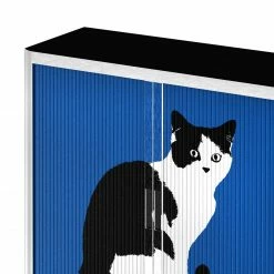 EasyOffice by Paperflow Rollladenschrank easyOffice Pop Art Cat - Weiß / Blau 12 EasyOffice by Paperflow Rollladenschrank easyOffice Pop Art Cat - Weiß / Blau -BÜROMÖBEL Verkaufsgeschäft aktenschrank easyoffice pop art cat weiss blau 1955698