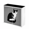 EasyOffice by Paperflow Rollladenschrank easyOffice Pop Art Cat - Weiß / Grau -BÜROMÖBEL Verkaufsgeschäft aktenschrank easyoffice pop art cat weiss grau 1955726