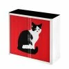 EasyOffice by Paperflow Rollladenschrank easyOffice Pop Art Cat - Weiß / Rot -BÜROMÖBEL Verkaufsgeschäft aktenschrank easyoffice pop art cat weiss rot 1955742