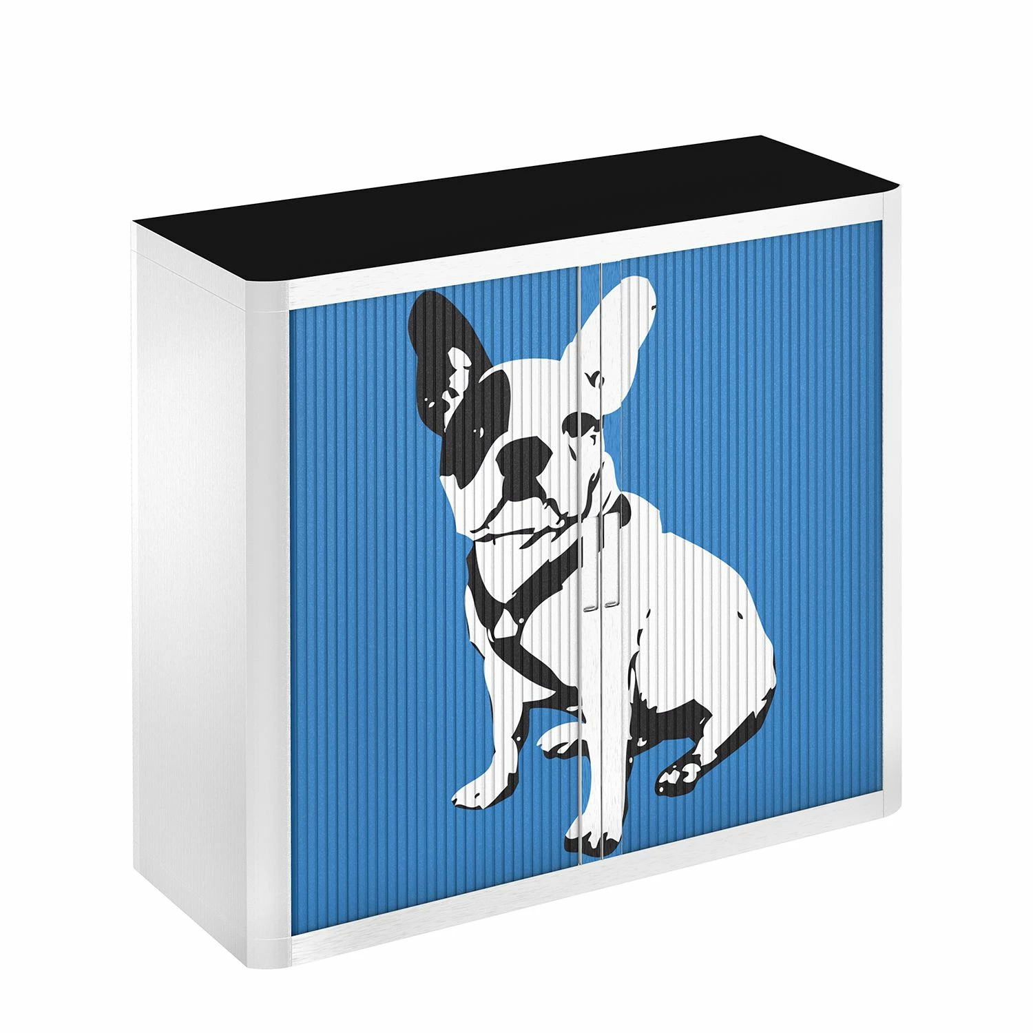 EasyOffice by Paperflow Rollladenschrank easyOffice Pop Art Dog - Weiß / Blau 6 EasyOffice by Paperflow Rollladenschrank easyOffice Pop Art Dog - Weiß / Blau – Bild 4