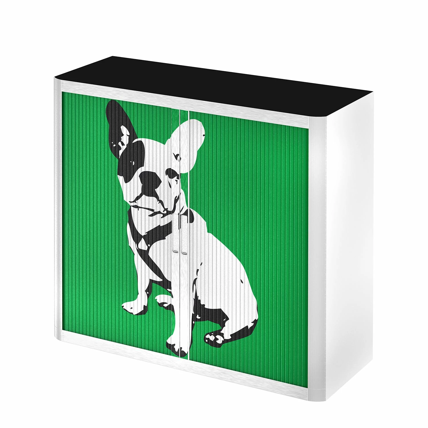 EasyOffice by Paperflow Rollladenschrank easyOffice Pop Art Dog - Weiß / Grün 3 EasyOffice by Paperflow Rollladenschrank easyOffice Pop Art Dog - Weiß / Grün
