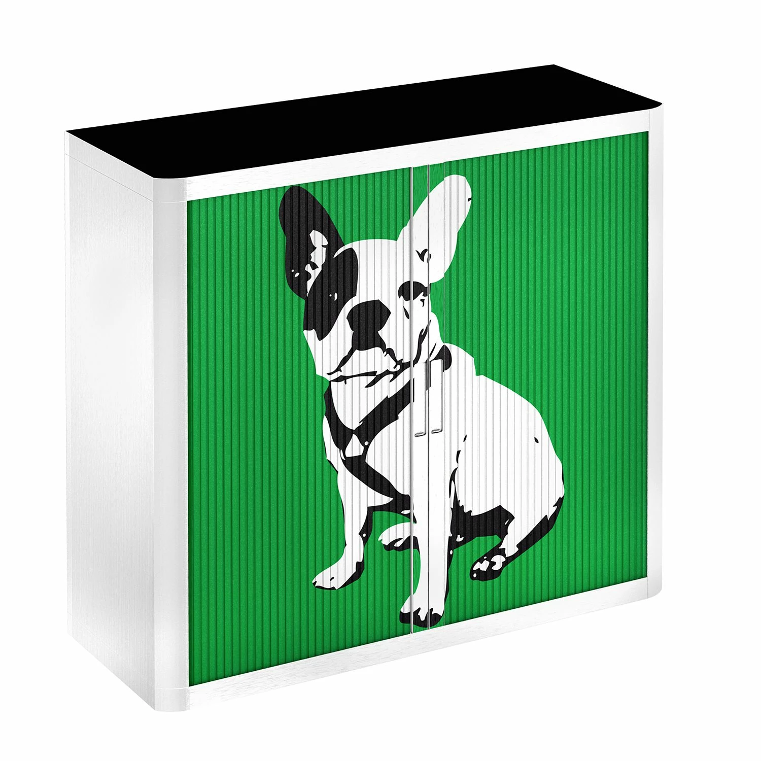 EasyOffice by Paperflow Rollladenschrank easyOffice Pop Art Dog - Weiß / Grün 6 EasyOffice by Paperflow Rollladenschrank easyOffice Pop Art Dog - Weiß / Grün – Bild 4