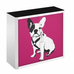 EasyOffice by Paperflow Rollladenschrank easyOffice Pop Art Dog - Weiß / Pink -BÜROMÖBEL Verkaufsgeschäft aktenschrank easyoffice pop art dog weiss pink 1956302