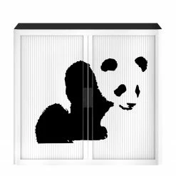 EasyOffice by Paperflow Rollladenschrank easyOffice - Pop Art Panda - Weiß / Schwarz -BÜROMÖBEL Verkaufsgeschäft aktenschrank easyoffice pop art panda 1887870
