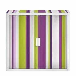 EasyOffice by Paperflow Rollladenschrank easyOffice Rayures - Lila / Weiß - Höhe: 104 cm -BÜROMÖBEL Verkaufsgeschäft aktenschrank easyoffice rayures 104 cm 1891070