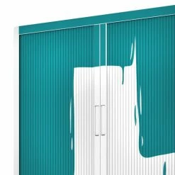 EasyOffice by Paperflow Aktenschrank easyOffice Stickers I - Weiß / Petrol - Höhe: 204 cm -BÜROMÖBEL Verkaufsgeschäft aktenschrank easyoffice stickers i weiss petrol 204 cm 1867362