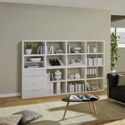 Fredriks Anbauregal Concept II - Hochglanz Weiß -BÜROMÖBEL Verkaufsgeschäft anbauregal rodos ii hochglanz weiss 1890666