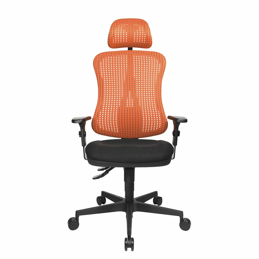 Topstar Bürodrehstuhl Head Point - Rot / Schwarz - Mit Kopfstütze - Höhenverstellbare Armlehnen 5 Topstar Bürodrehstuhl Head Point - Rot / Schwarz - Mit Kopfstütze - Höhenverstellbare Armlehnen – Bild 3