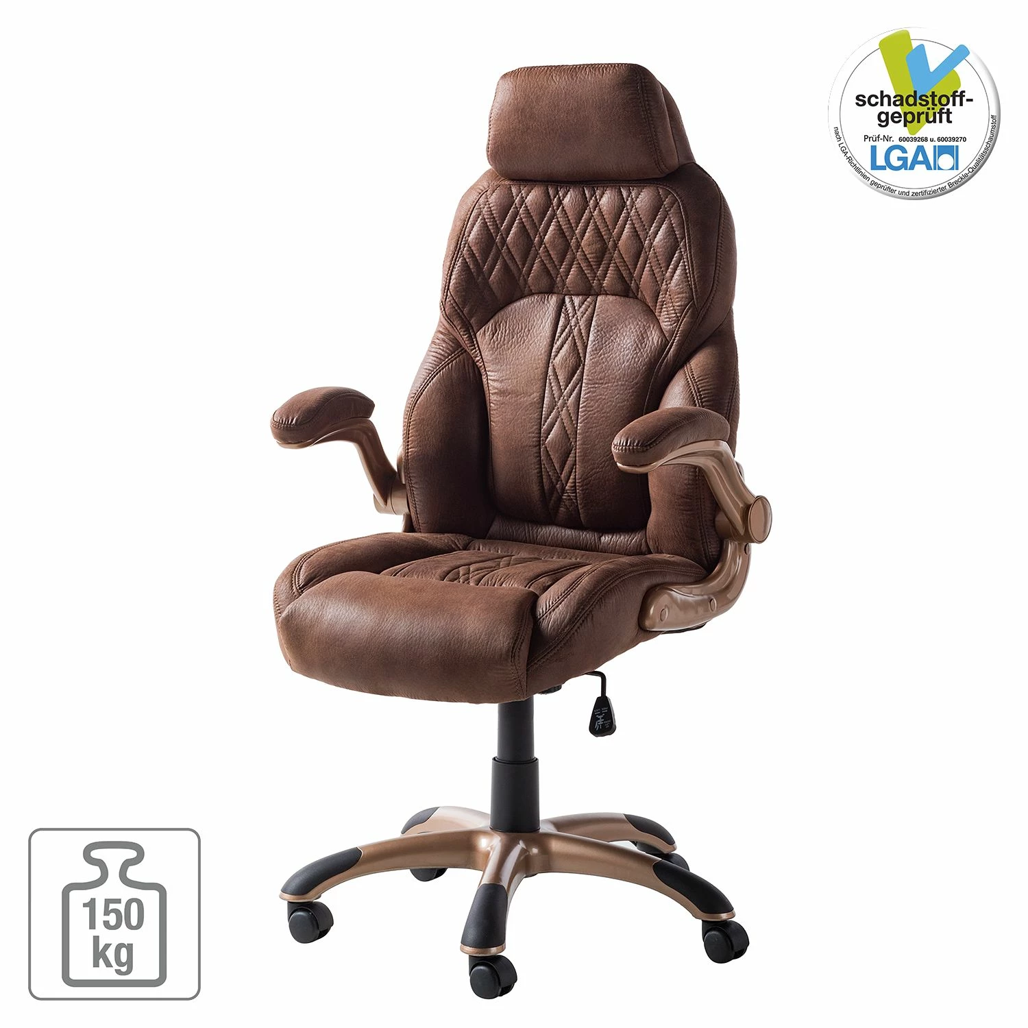 Home24office Chefsessel Baylor XXL - Braun / Kupfer 9 Home24office Chefsessel Baylor XXL - Braun / Kupfer – Bild 7