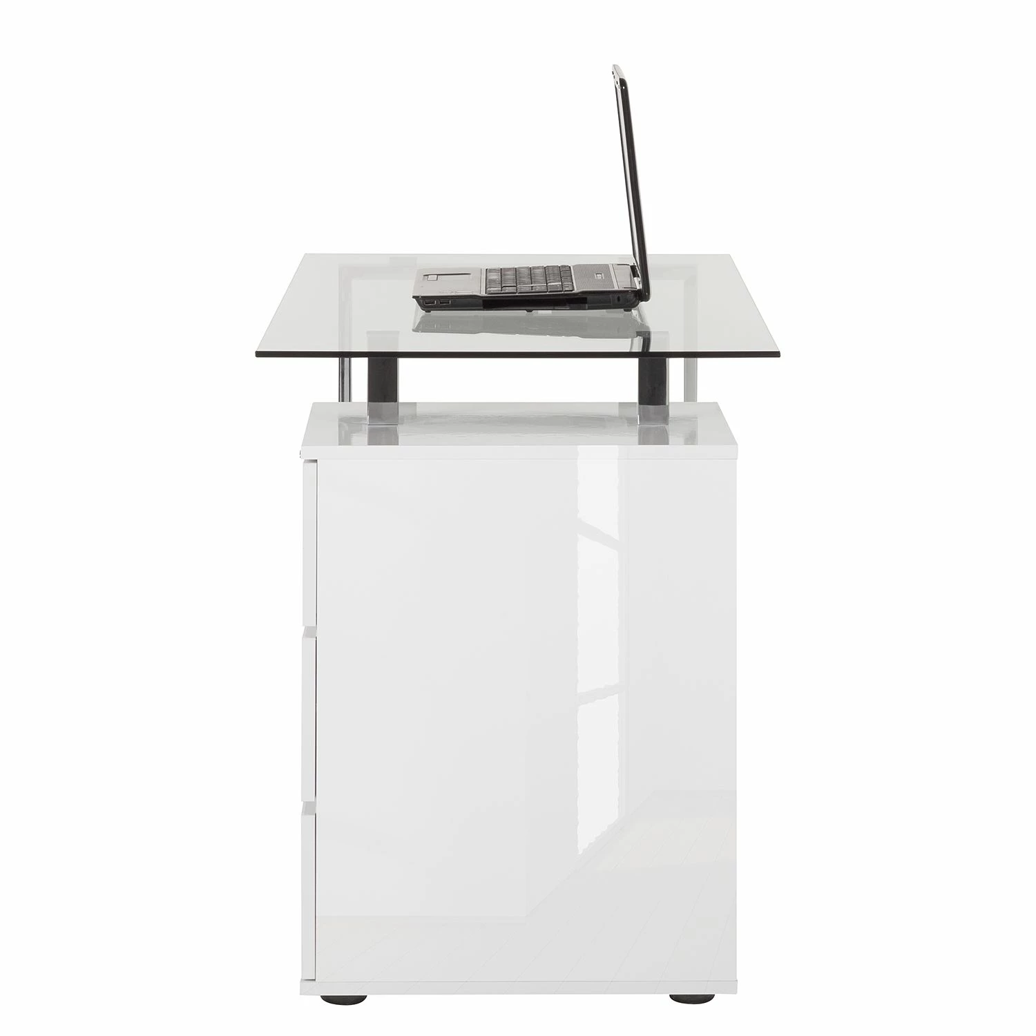 Maja Möbel Computertisch Sima - Hochglanz Weiß / Chrom 8 Maja Möbel Computertisch Sima - Hochglanz Weiß / Chrom – Bild 6