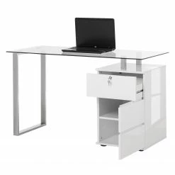 Maja Möbel Computertisch Sima - Hochglanz Weiß / Chrom 16 Maja Möbel Computertisch Sima - Hochglanz Weiß / Chrom -BÜROMÖBEL Verkaufsgeschäft computertisch sima hochglanz weiss chrom 3375745