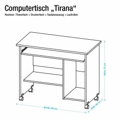 Germania Computertisch Tirana - Weiß -BÜROMÖBEL Verkaufsgeschäft computertisch tirana weiss 1389385