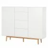 Mørteens Sideboard Lindholm IV - Weiß - Höhe: 128 cm