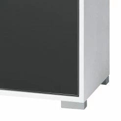 Kombiregal Merit - Alpinweiß / Hochglanz Grau -BÜROMÖBEL Verkaufsgeschäft kombiregal merit weiss hochglanz grau 347764