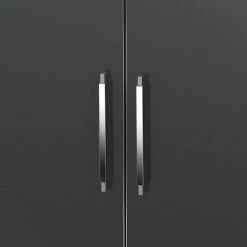 Kombiregal Merit - Alpinweiß / Hochglanz Grau -BÜROMÖBEL Verkaufsgeschäft kombiregal merit weiss hochglanz grau 347766