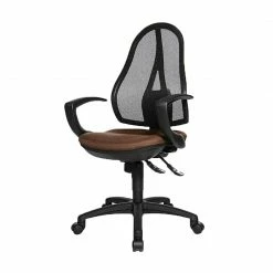 Topstar Drehstuhl Open Point SY - Kunstfaser / Mesh - Dunkelbraun / Schwarz
