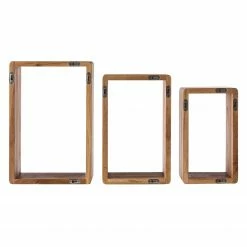 Ars Natura Wandregal Anamur (3er-Set) - Eiche -BÜROMÖBEL Verkaufsgeschäft regal anamur wildeiche massiv 4850552