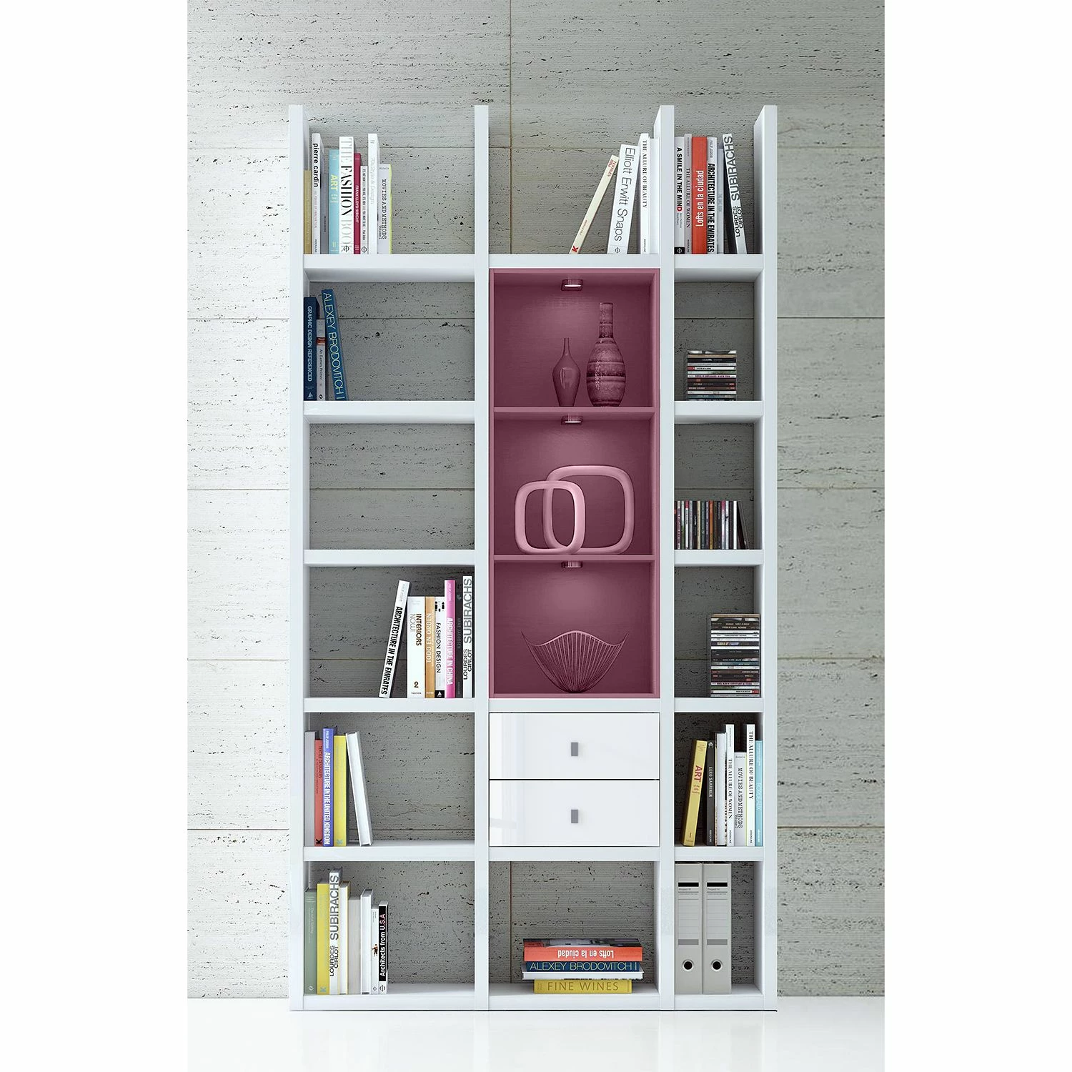 Loftscape Regal Emporior III - Weiß / Schwarz - Mit Beleuchtung 6 Loftscape Regal Emporior III - Weiß / Schwarz - Mit Beleuchtung – Bild 5