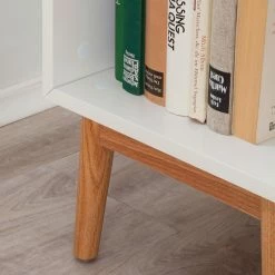 Mørteens Regal Lindholm I - Weiß / Eiche -BÜROMÖBEL Verkaufsgeschäft regal lindholm i weiss eiche massiv 4037320