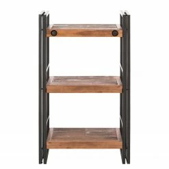 Ars manufacti Regal Manchester III - Akazie massiv / Metall - Akazie / Anthrazit -BÜROMÖBEL Verkaufsgeschäft regal manchester iii akazie massiv metall 4877436