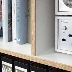 Germania Regal Neston II - Matt Weiß / Eiche Sanremo Dekor -BÜROMÖBEL Verkaufsgeschäft regal neston ii supermatt weiss eiche sonoma dekor 637726