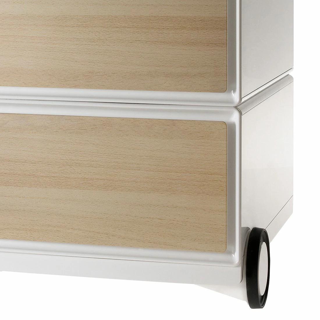 EasyOffice by Paperflow Rollcontainer easyBox I - Weiß / Buche 4 EasyOffice by Paperflow Rollcontainer easyBox I - Weiß / Buche – Bild 2