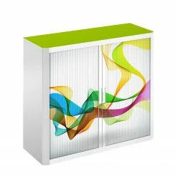 EasyOffice by Paperflow Rollladenschrank easyOffice Abstrait I - Mehrfarbig -BÜROMÖBEL Verkaufsgeschäft rollladenschrank easyoffice abstrait i 2222982