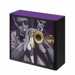 EasyOffice by Paperflow Rollladenschrank easyOffice Musique - Aubergine / Schwarz