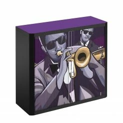 EasyOffice by Paperflow Rollladenschrank easyOffice Musique - Aubergine / Schwarz -BÜROMÖBEL Verkaufsgeschäft rollladenschrank easyoffice musique 104 cm 2222950