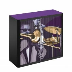 EasyOffice by Paperflow Rollladenschrank easyOffice Musique - Brombeer / Schwarz -BÜROMÖBEL Verkaufsgeschäft rollladenschrank easyoffice musique 204 cm 2222966